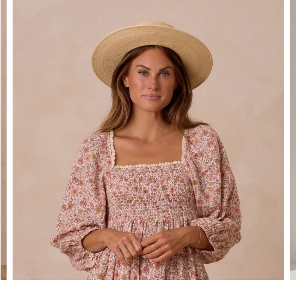 Floral Smocked Dress with Puff Sleeves